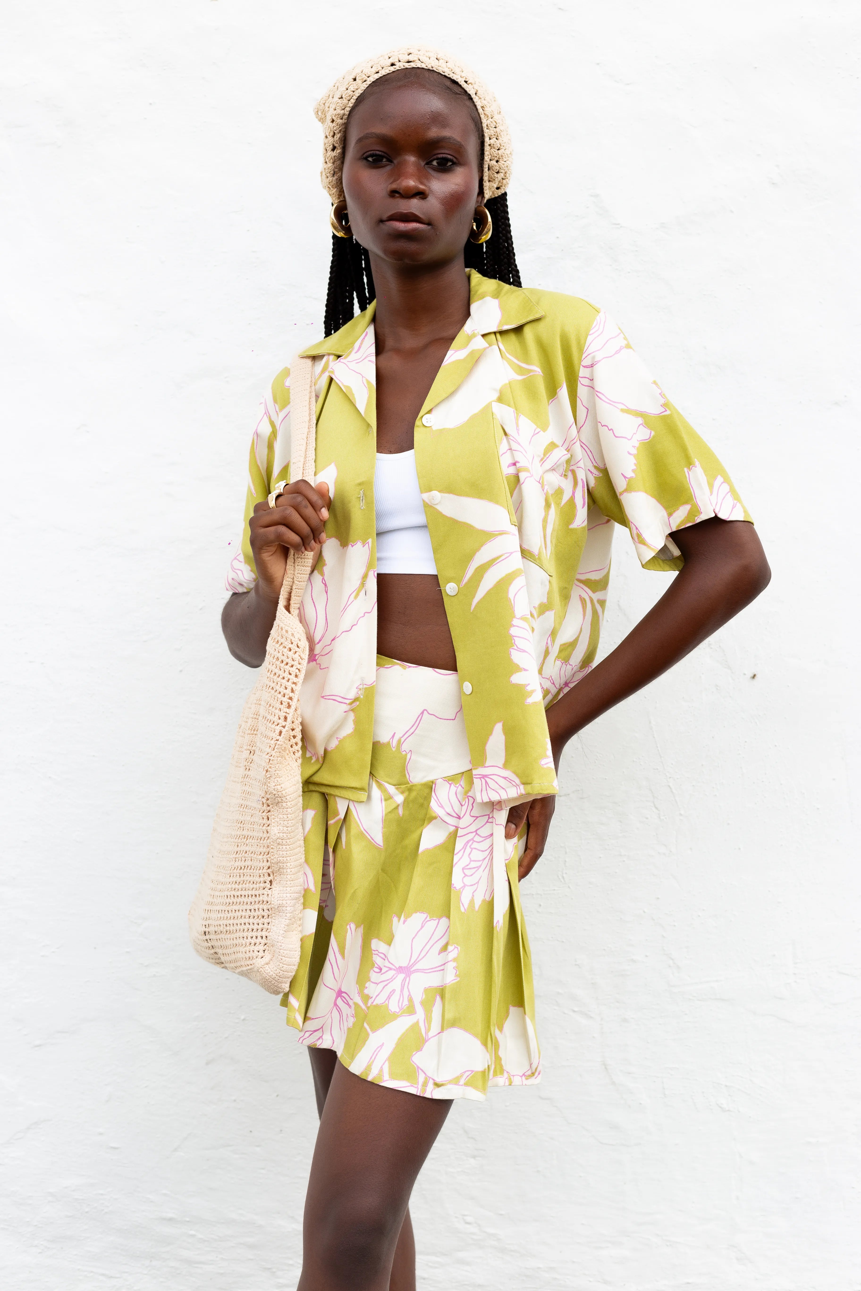 Flor de Verano Verde Shirt