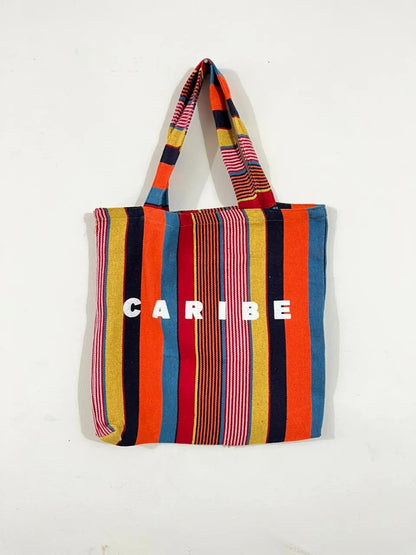 Tote Bag Caribe Rayas multicolor Vertical