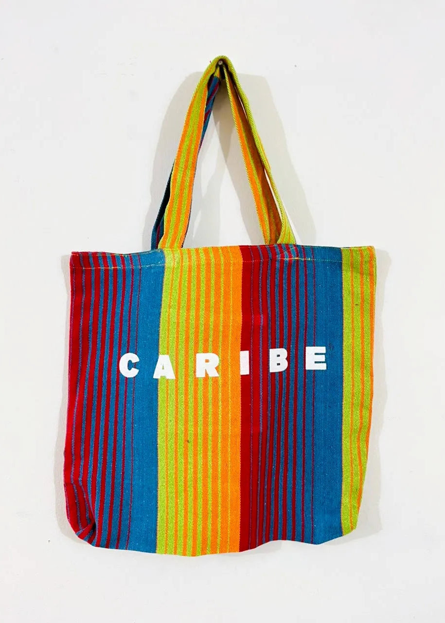 Tote Bag Caribe Triángulos multicolor Vertical